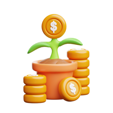 Money Plant  3D Icon