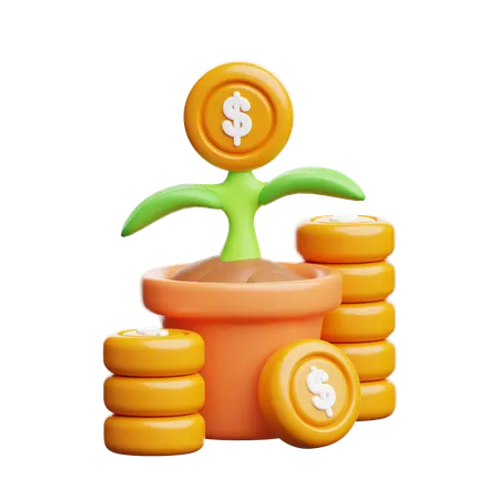 Money Plant  3D Icon