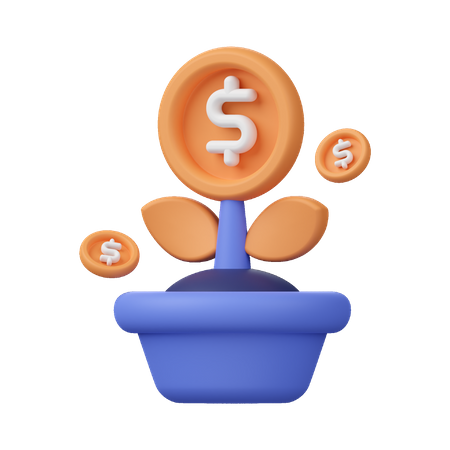 Money Plant  3D Icon