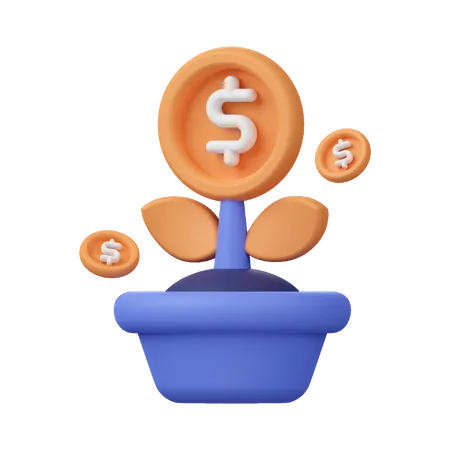 Money Plant  3D Icon