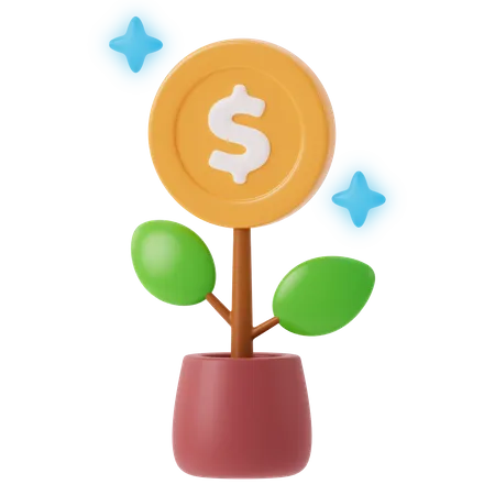 Money Plant  3D Icon