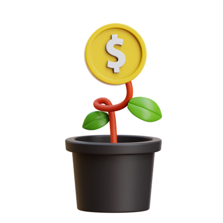 Money Plant  3D Icon