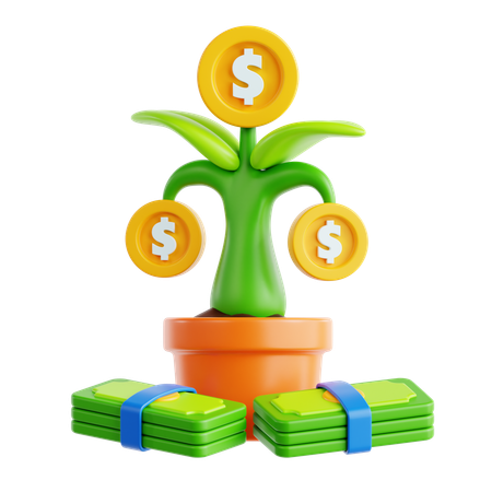 Money Plant  3D Icon