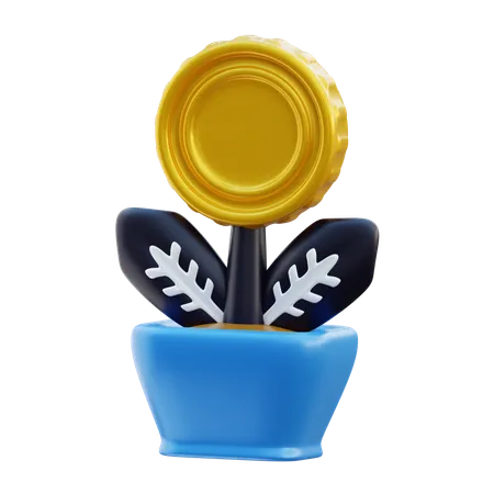 Money Plant  3D Icon