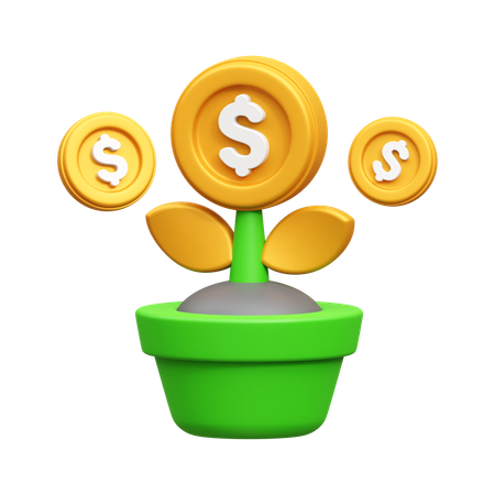 Money Plant  3D Icon