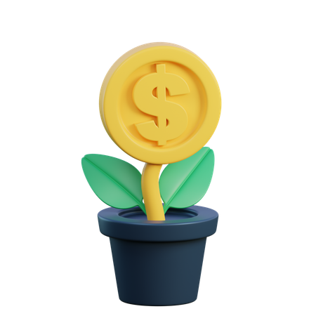 Money Plant  3D Icon