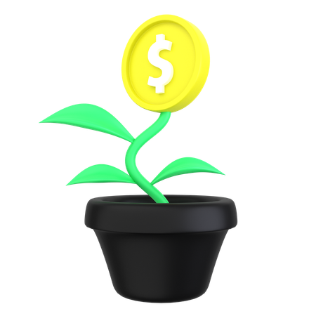 Money plant  3D Icon