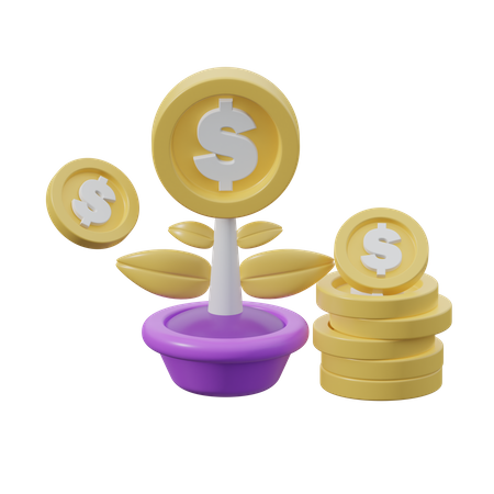 Money Plant  3D Icon