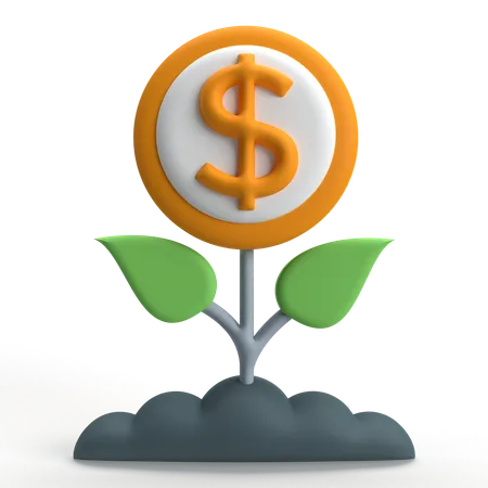 Money Plant  3D Icon