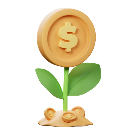 Money Plant  3D Icon