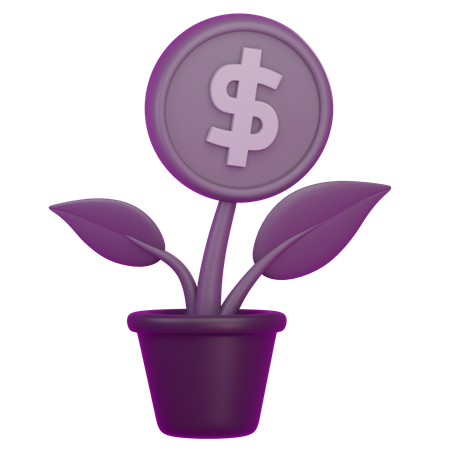 Money Plant  3D Icon