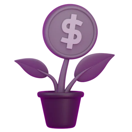 Money Plant  3D Icon