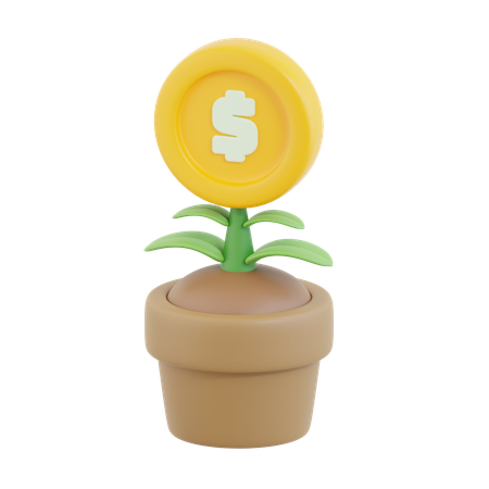 Money Plant  3D Icon