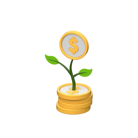 Money Plant  3D Icon