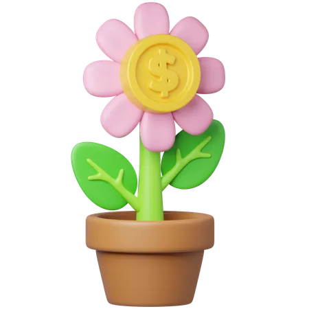 Money Plant  3D Icon