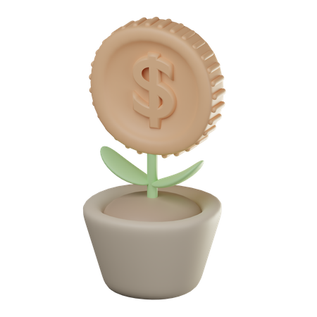 Money Plant  3D Icon