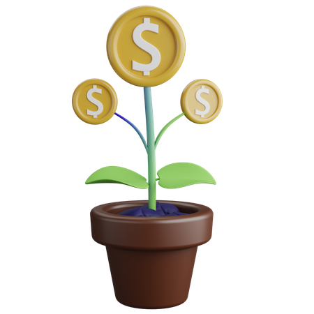 Money Plant  3D Icon