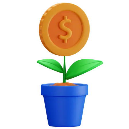 Money Plant  3D Icon