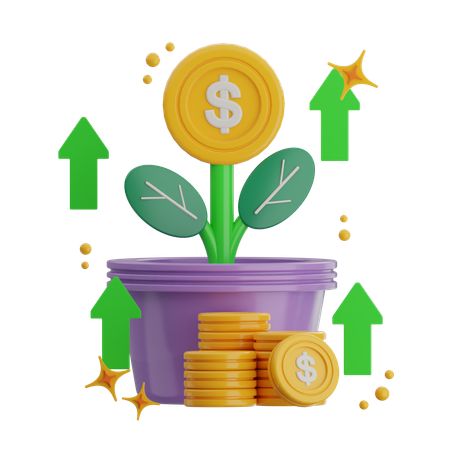 Money Plant  3D Icon