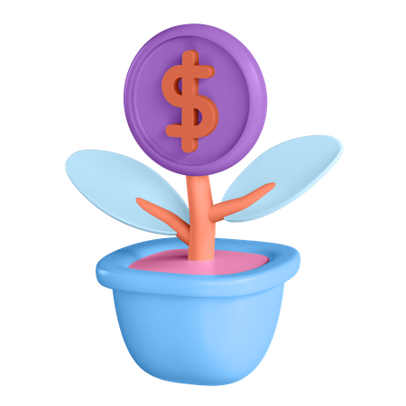 Money Plant  3D Icon