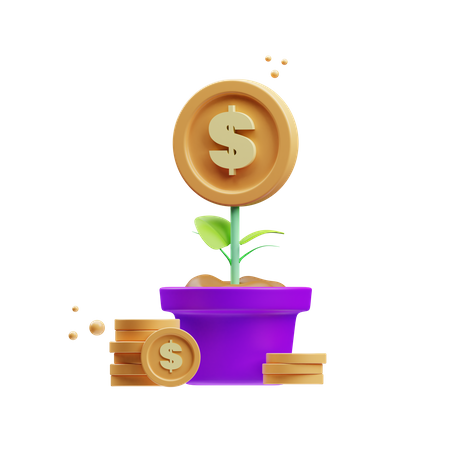 Money Plant  3D Icon