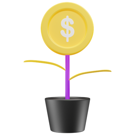 Money Plant  3D Icon