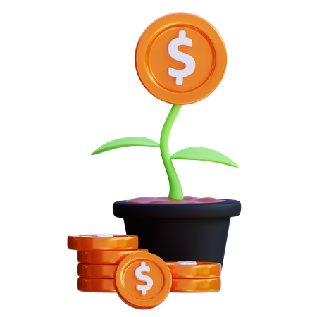 Money Plant  3D Icon