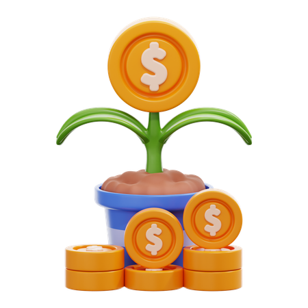 Money Plant  3D Icon