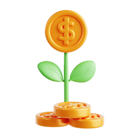 Money Plant  3D Icon