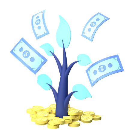 Money Plant  3D Illustration