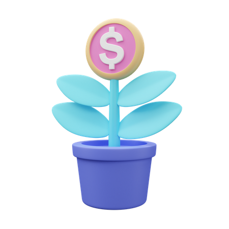 Money plant 3D Icon