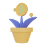 3d money-plant illustration
