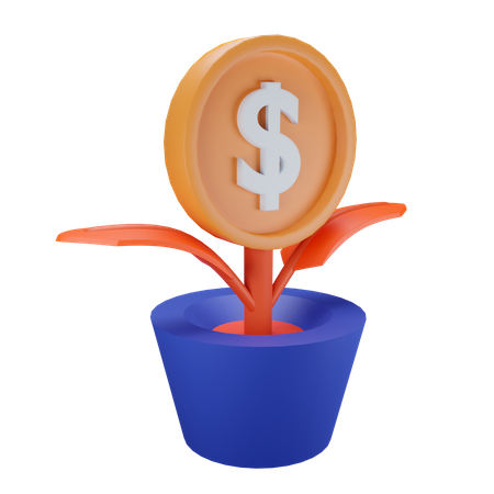 Money Plant 3D Illustration