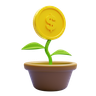 3d for money-plant