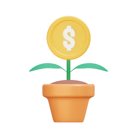 Money Plant 3 D Illustration 3D Illustration