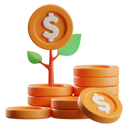 Money Plant 3D Icon