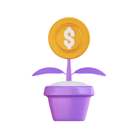 Money Plant 3 D Illustration 3D Illustration
