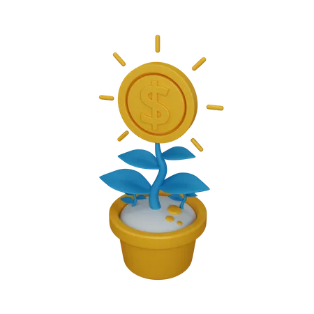 Money plant 3D Icon