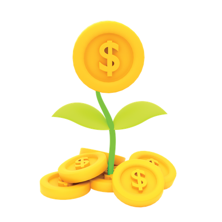 Money Plant  3D Icon