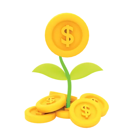 Money Plant  3D Icon