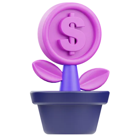 Money Plant  3D Icon