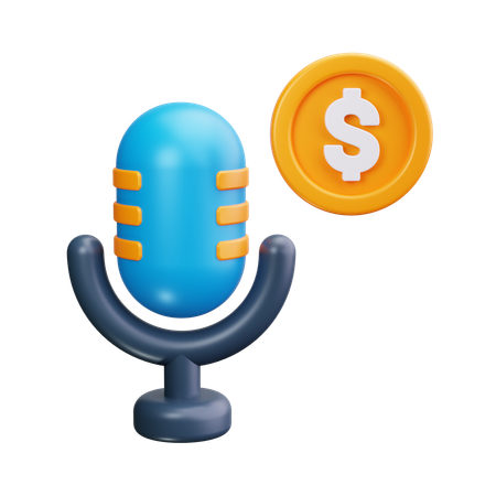 Money Podcast  3D Icon