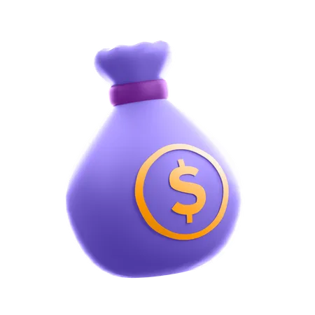 3 D Rendering Money Pouch Business Icon 3D Illustration