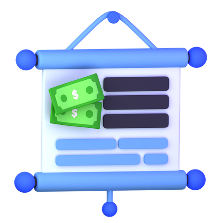 Money Presentation  3D Icon