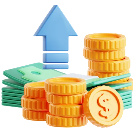 Money Profit 3 D Icon 3D Icon