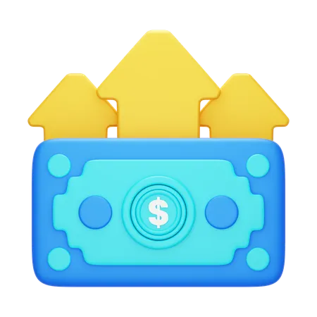 3 D Money Profit Icon 3D Icon