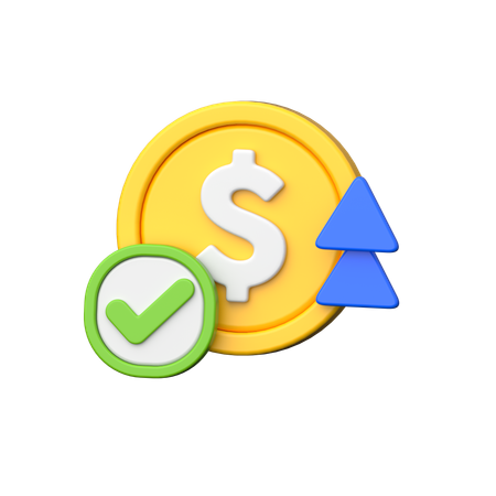 お金の利益  3D Icon