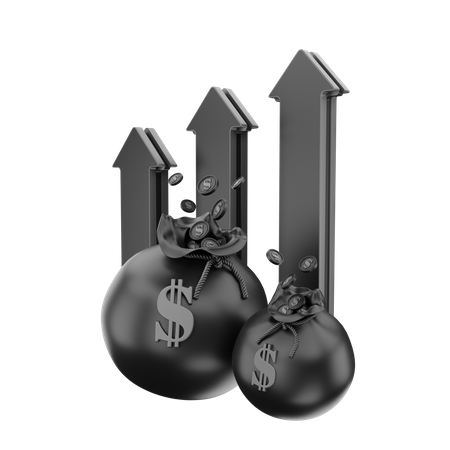 Money Profit  3D Icon