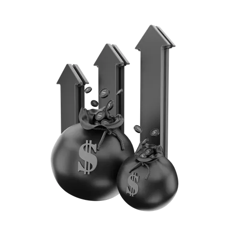 Money Profit  3D Icon