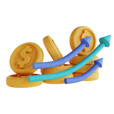 Money Profit 3D Illustration